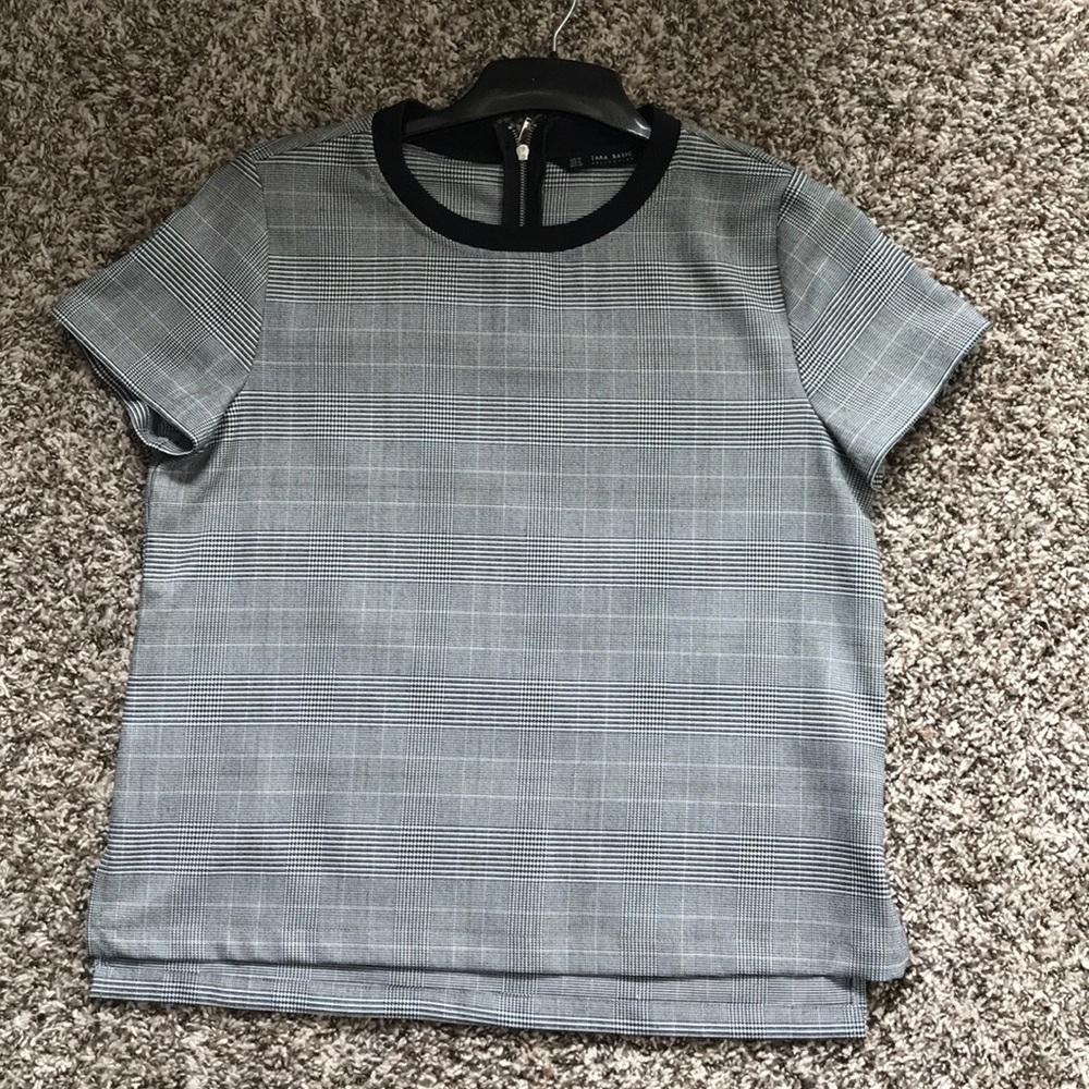 Zara plaid top